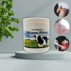 La Vaquita Bálsamo Blanco etiqueta con mentol, alcanfor y eucalipto visibles