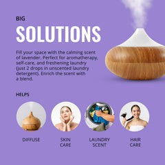 Lab Bulks Essential Oil en difusor ambientando sala con relajación