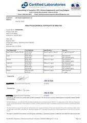 Lab Tested Supplements cápsulas sobre superficie mostrando cantidad del envase