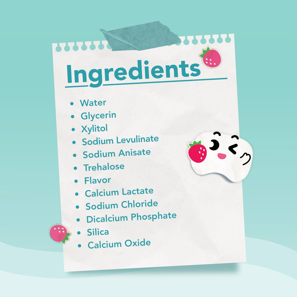 LAB 52 ilustración de fresa y uva destacando sabores atractivos para niños