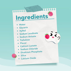 LAB 52 ilustración de fresa y uva destacando sabores atractivos para niños