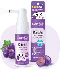 LAB52 Kids Oral Spray vista frontal mostrando el envase y tamaño práctico