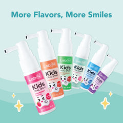 LAB 52 niño sonriente tras cepillado utilizando spray como recompensa divertida