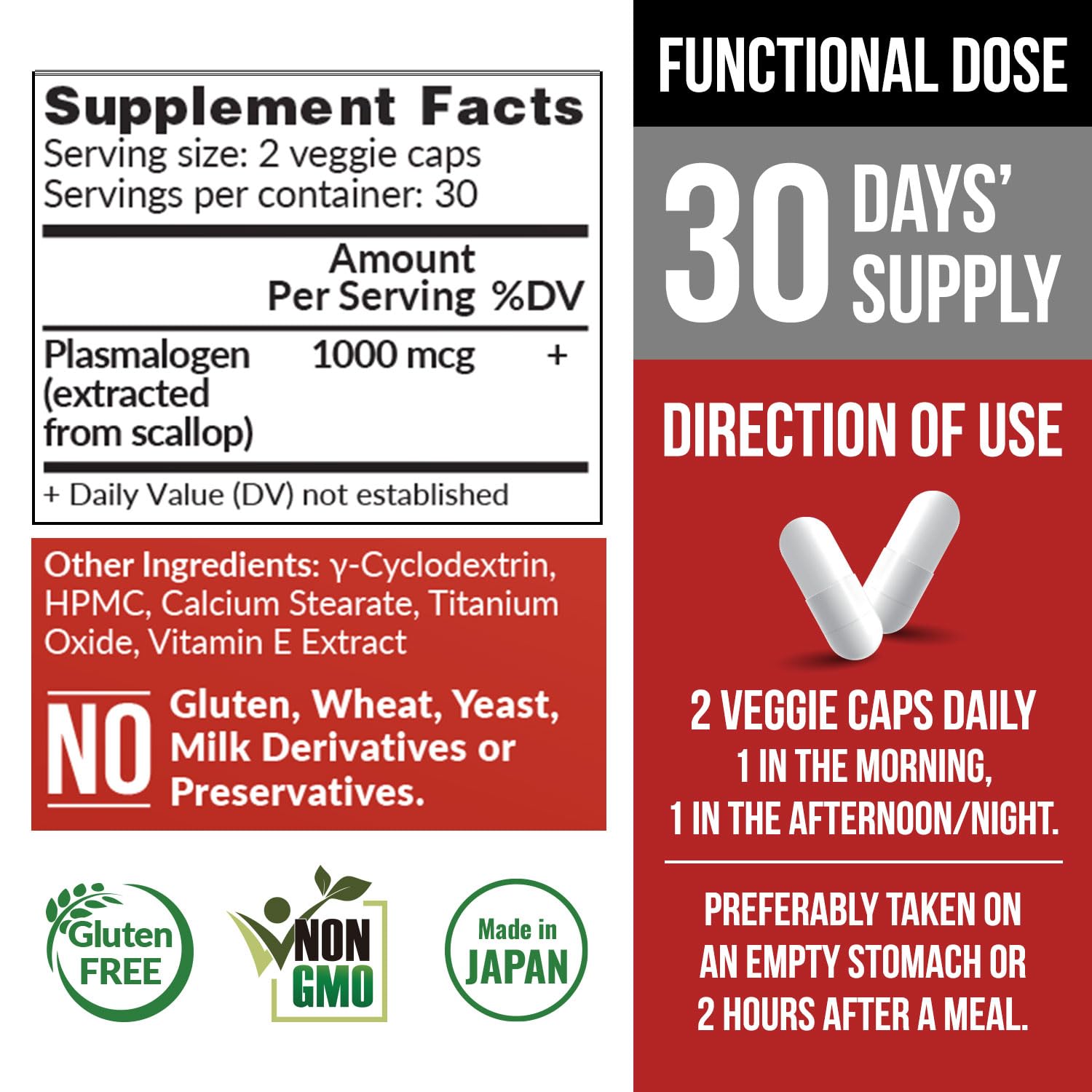 LABO Nutrition vieira cruda como fuente natural de plasmalógenos