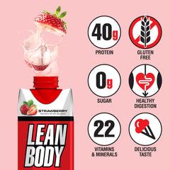 Labrada etiqueta nutricional visible con 40 g de proteína y 0 g azúcar