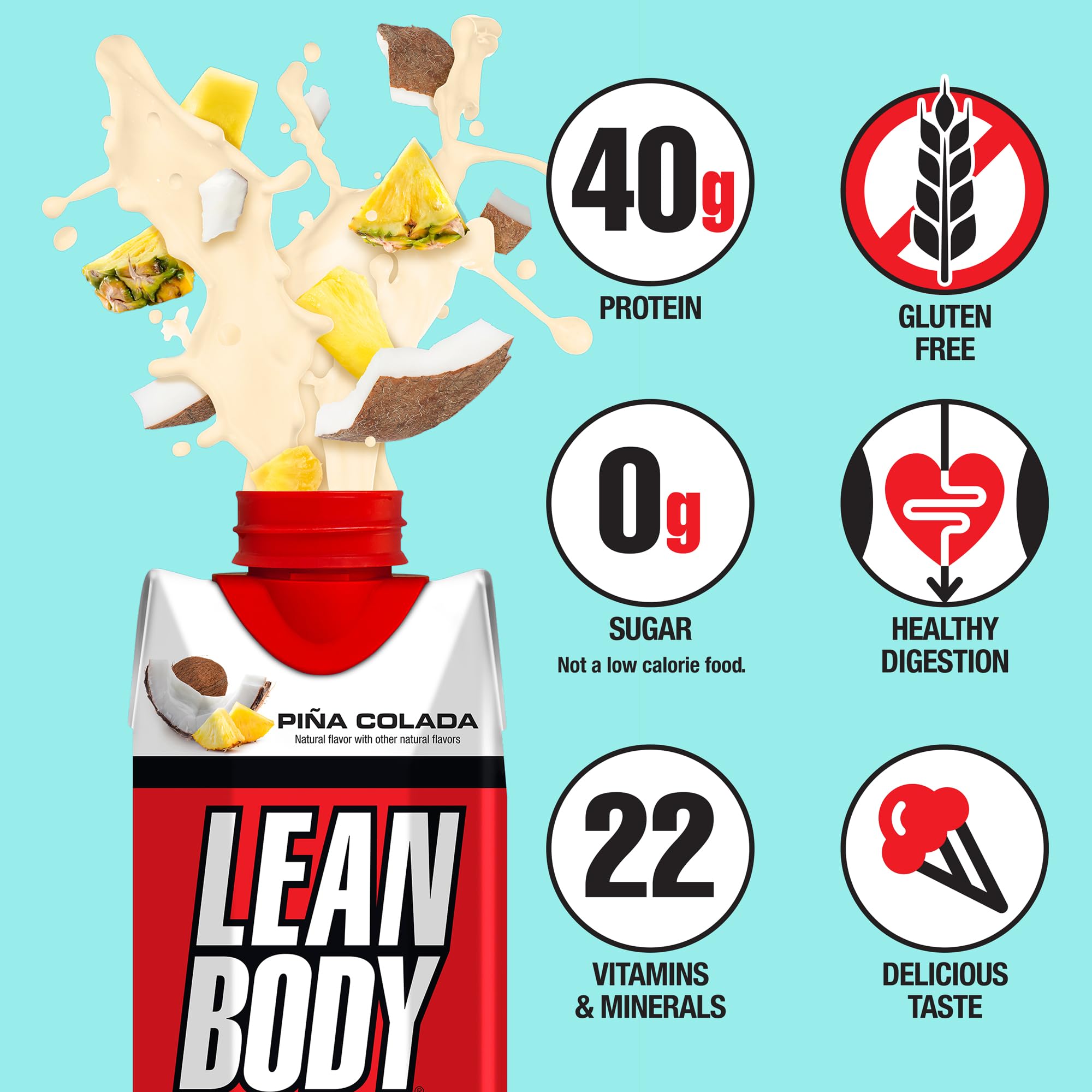 Labrada textura del batido piña colada cremosa para sabor satisfactorio
