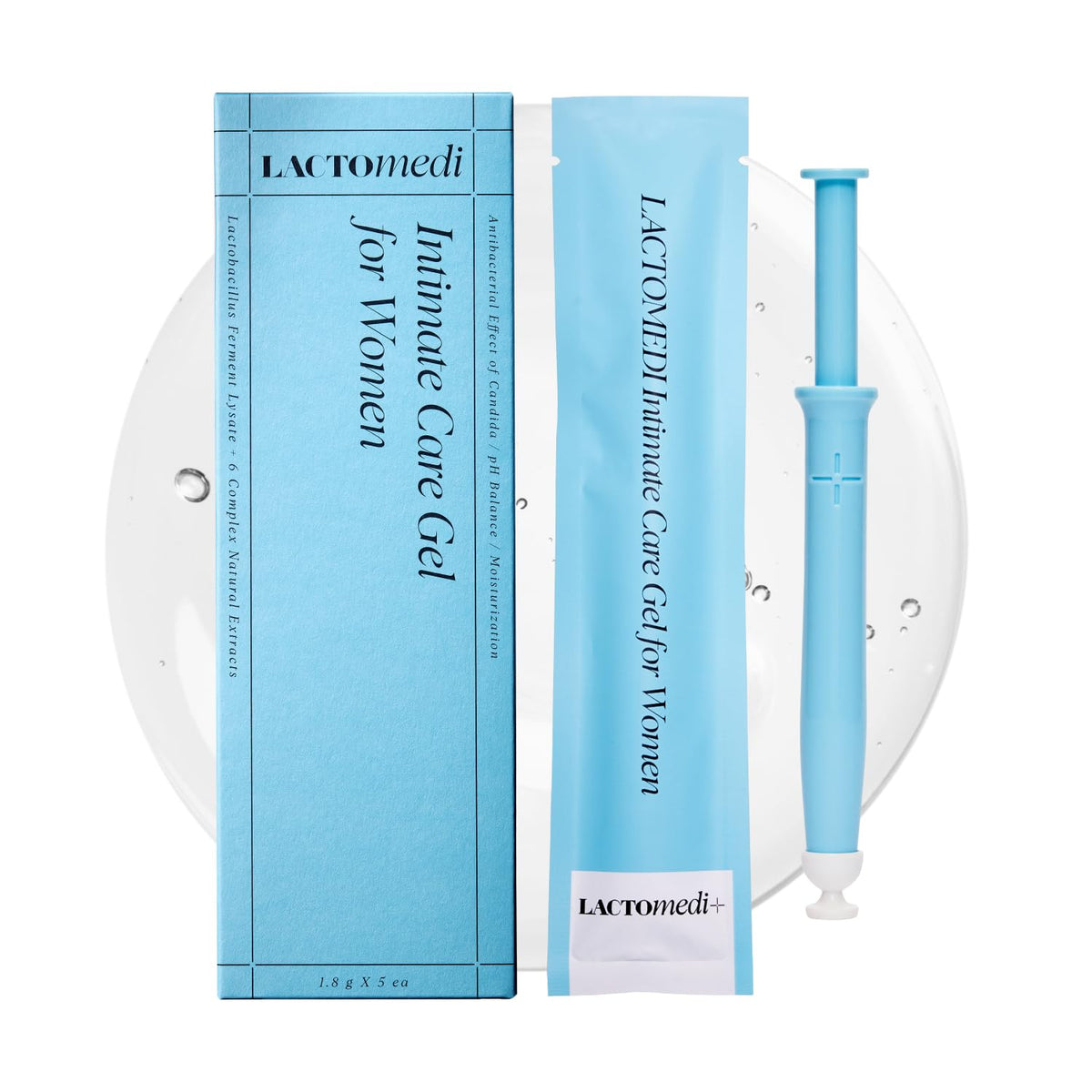 LACTOMEDI caja frontal mostrando paquete de 5 dosis y beneficios