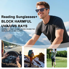 LADEESSE gafas sobre toalla en playa, protección UV y lectura relajada