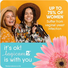LAGICAM V contenido del kit abierto con 3 aplicadores para esquema de tres días