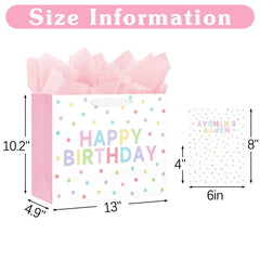 Laidans bolsa lunares frontal con "Happy Birthday" para celebrar con estilo