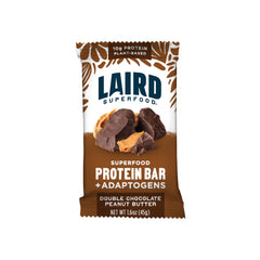 Laird Superfood paquete frontal doble chocolate cacahuate mostrando etiqueta y beneficios