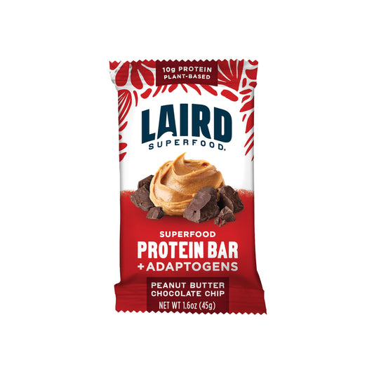 Barras Laird Superfood en embalaje práctico para energía sostenida.