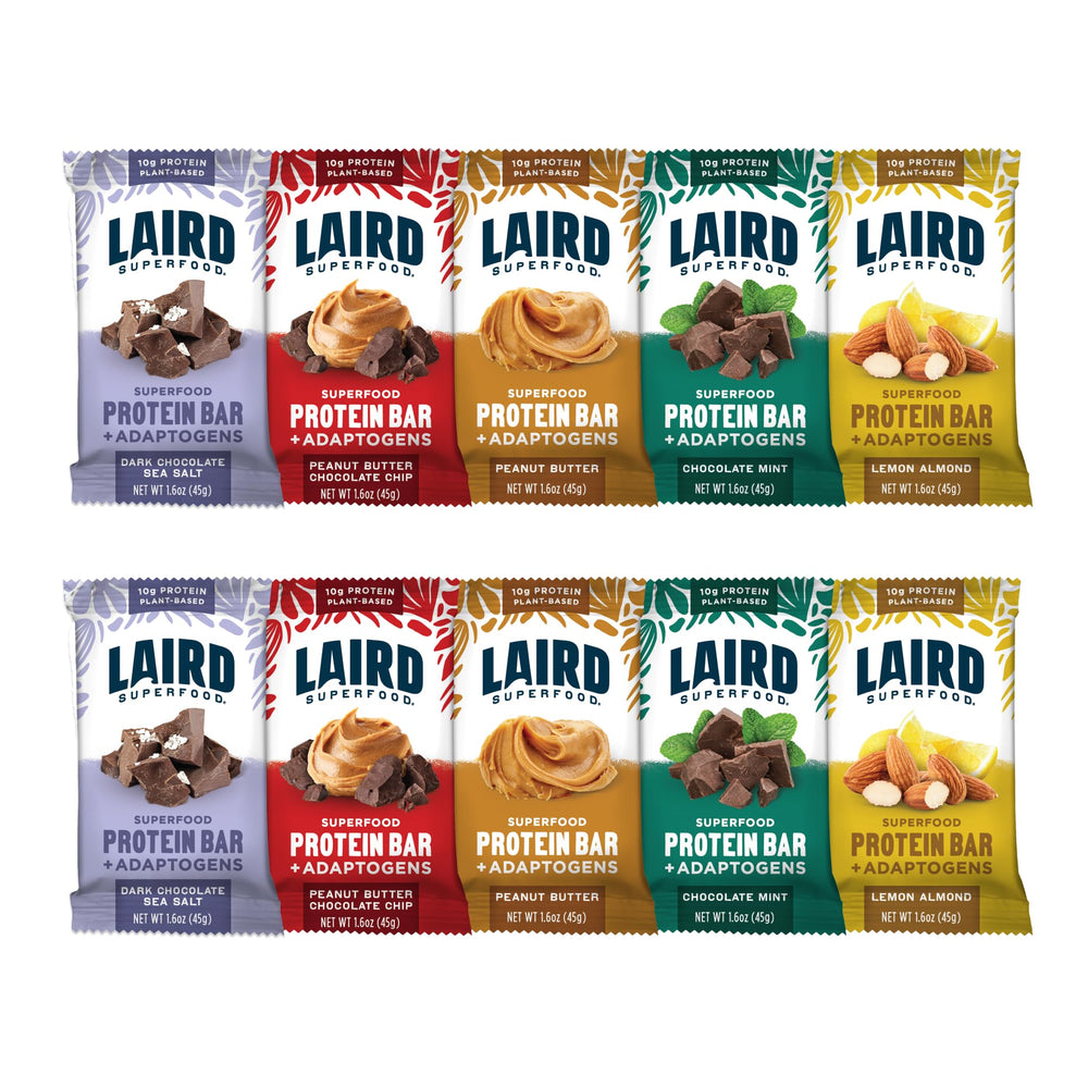 Laird Superfood empaque frontal mostrando variedad y conveniencia