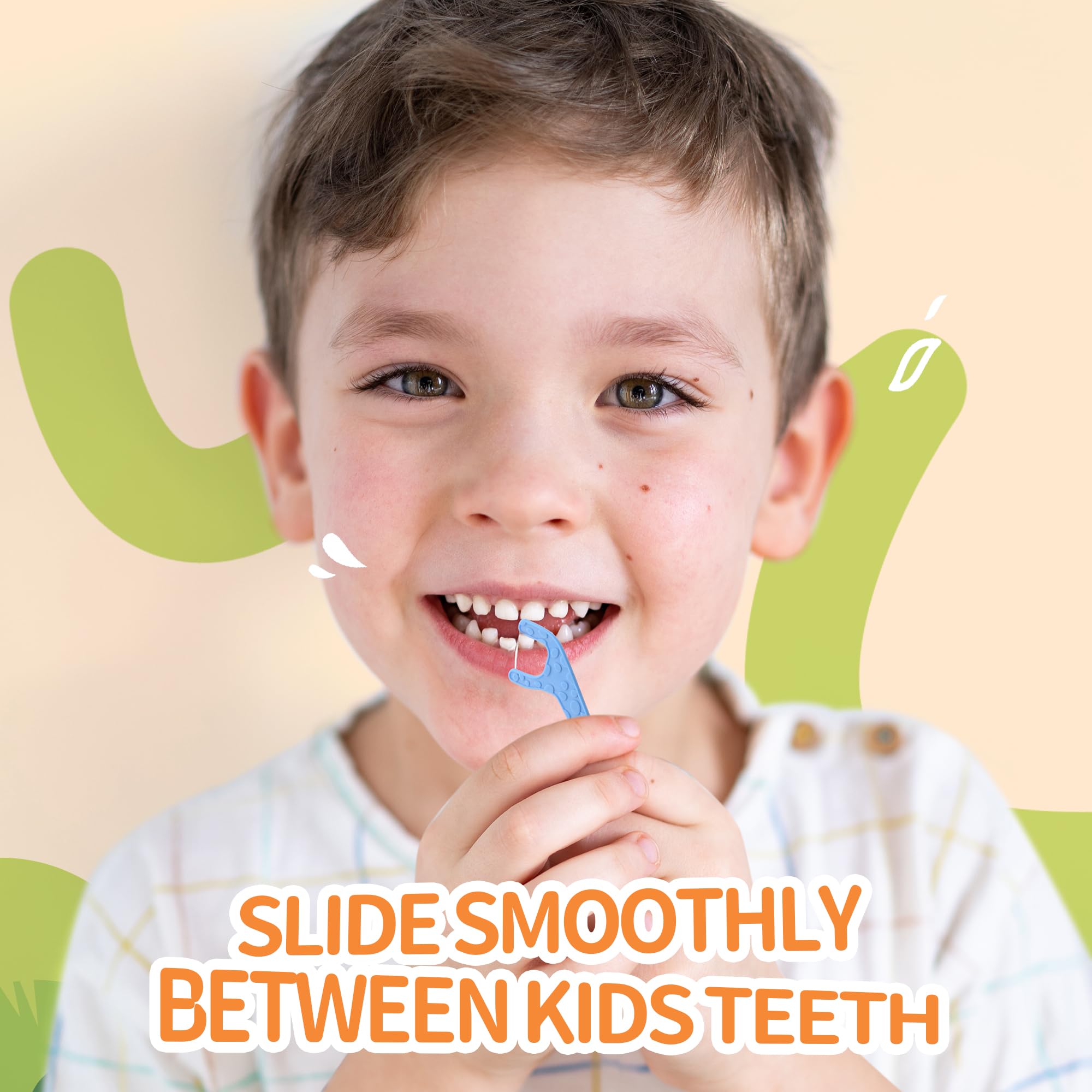 Lakeyface primer plano del hilo interdental vegetal, resistente y suave