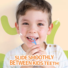 Lakeyface primer plano del hilo interdental vegetal, resistente y suave