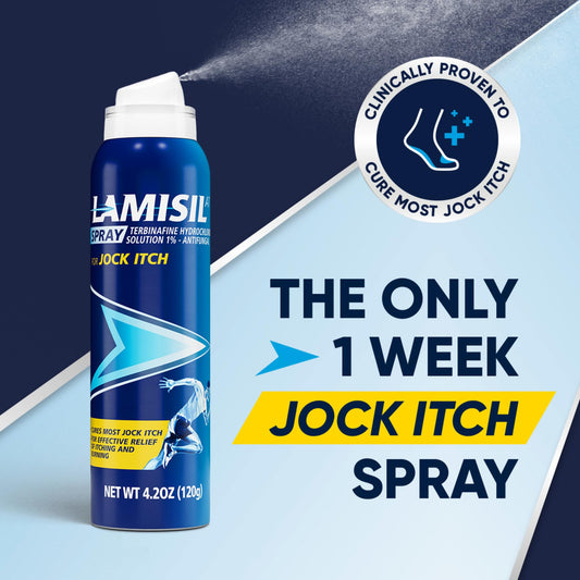 Lamisil boquilla del spray continuo mostrando aplicación sin contacto