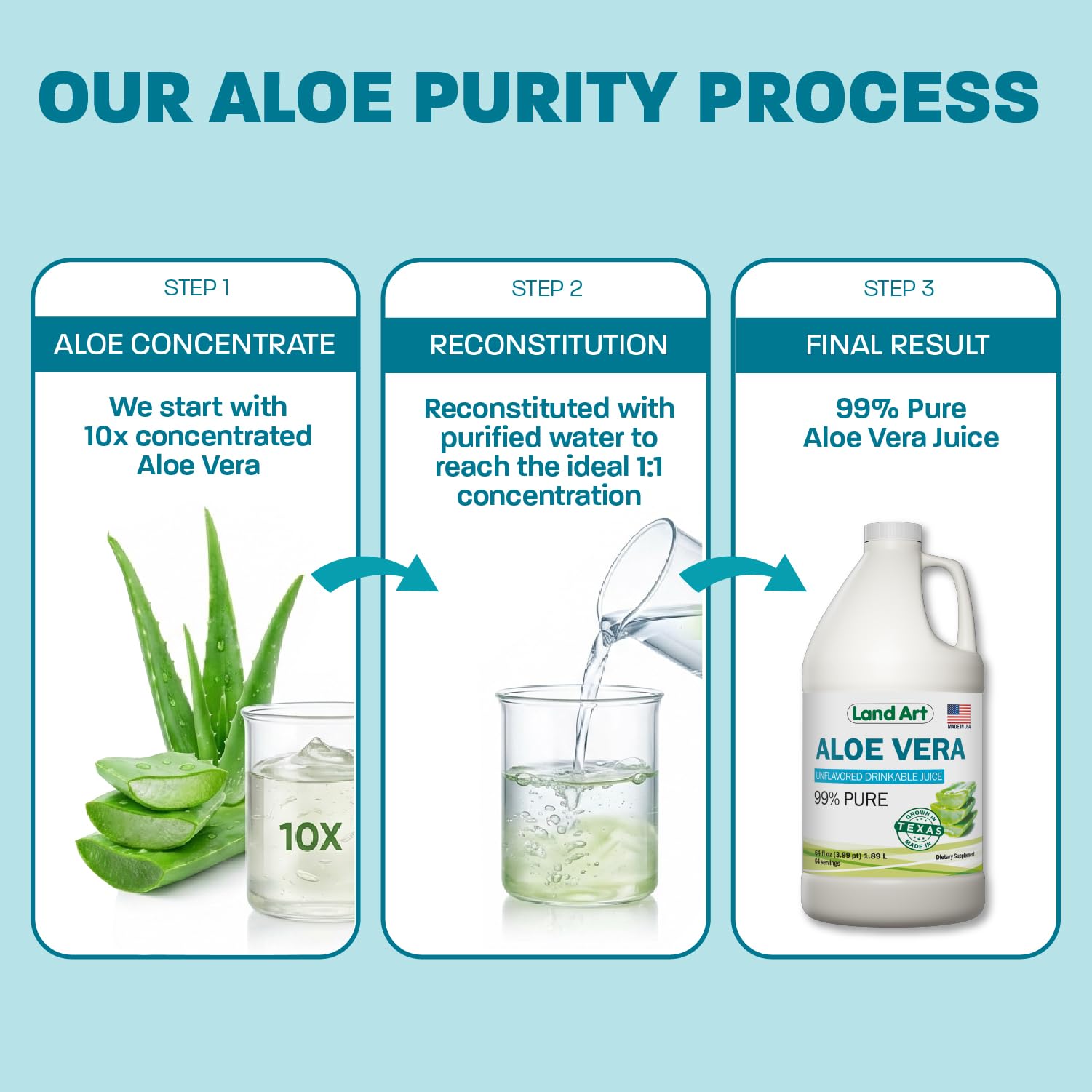 Land Art jugo de Aloe Vera en batido saludable con frutas