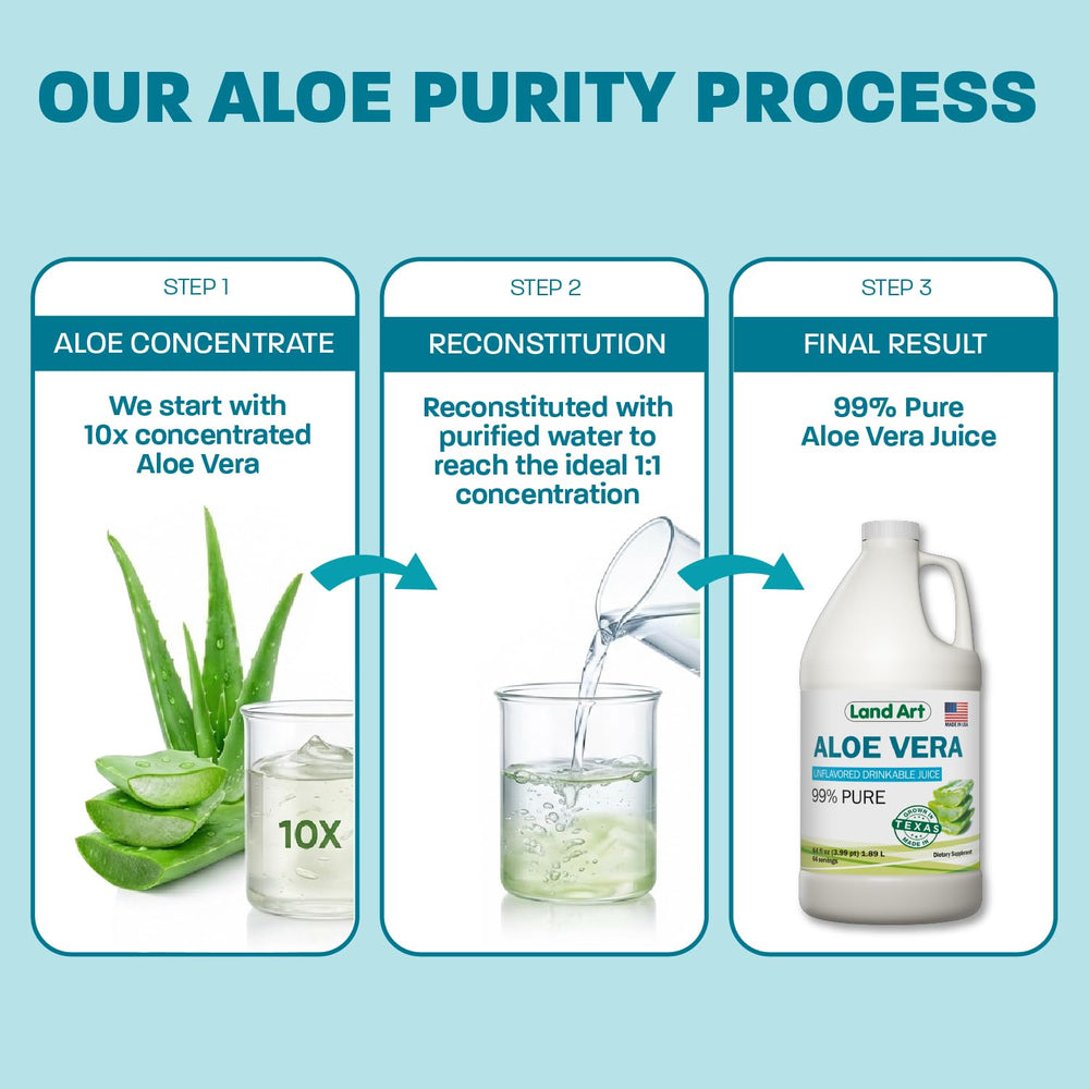 Land Art jugo de Aloe Vera en batido saludable con frutas