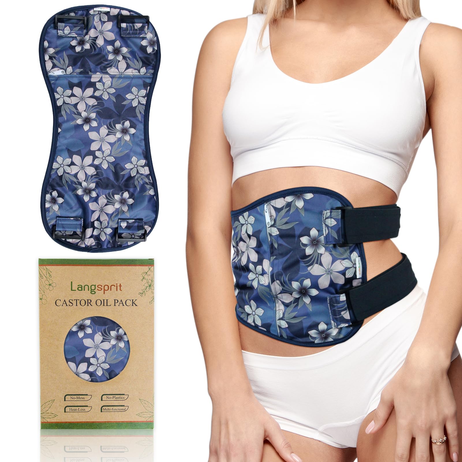 Langsprit vista frontal del pack de compresa reutilizable protege ropa