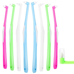 lanjue pack frontal ocho cepillos colores con fundas, práctica higiene diaria