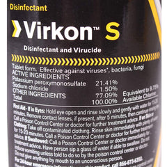 Lanxess DuPont Virkon S tableta en primer plano que muestra textura y dosificación precisa
