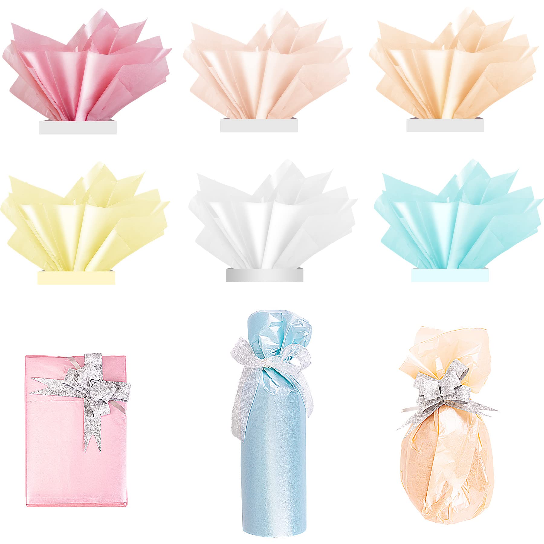 Larcenciel hojas desplegadas con seis colores metálicos, facilita combinaciones atractivas