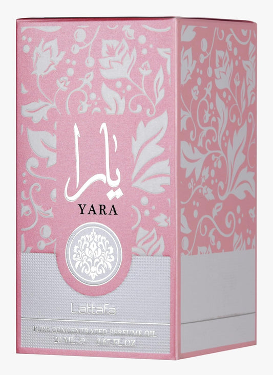 Lattafa Yara textura del aceite en la piel con acabado duradero y suave