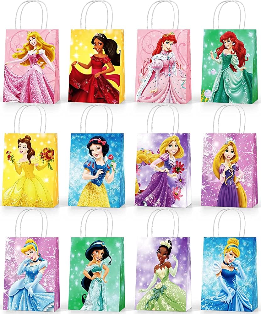 Latwerd frente del paquete con 24 bolsas princesa, ideal para decorar fiestas