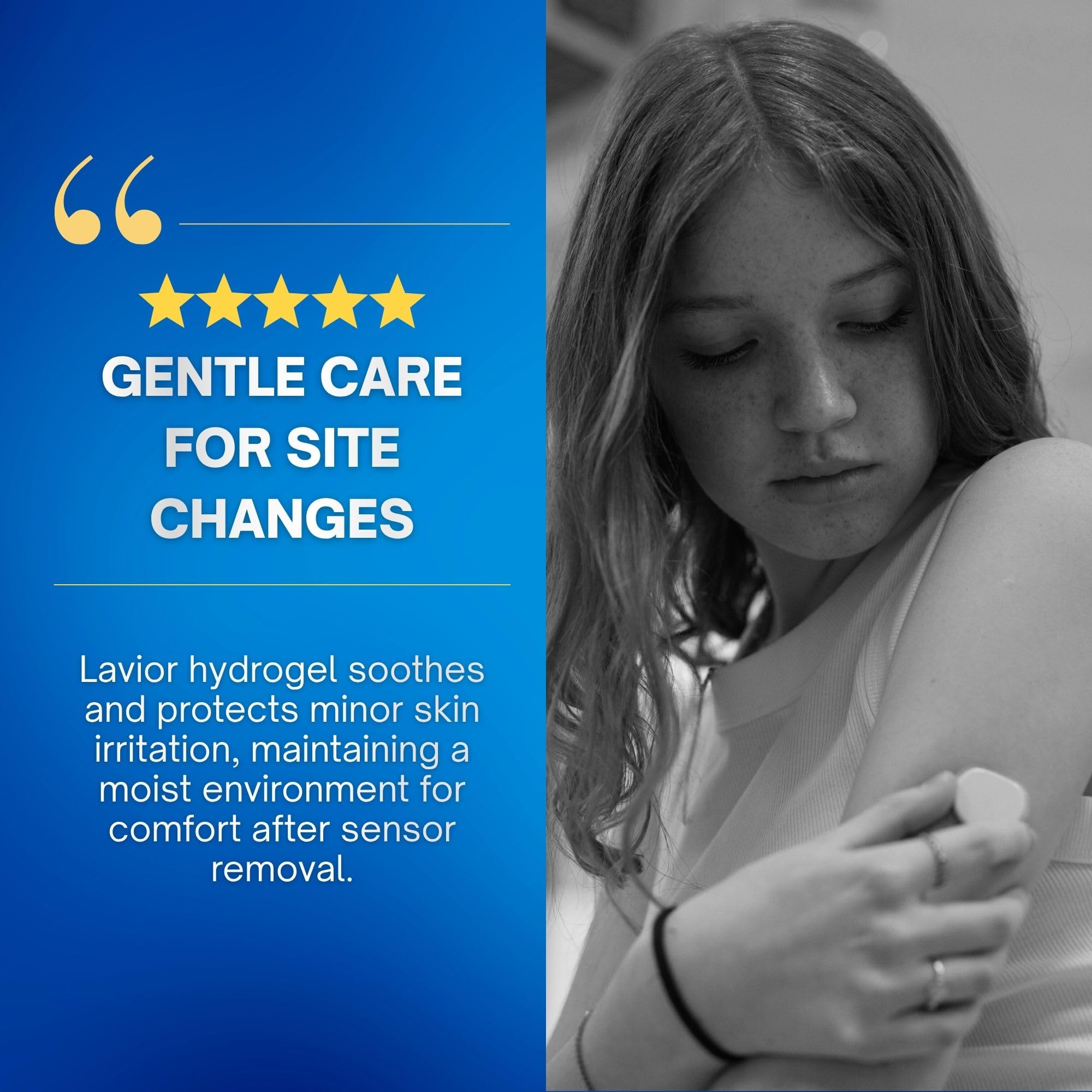 Lavior gel extendido en piel demostrando rápida absorción