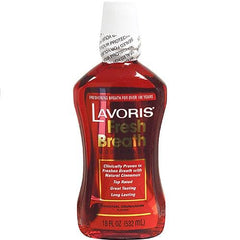 Lavoris etiqueta con ingredientes y beneficios, información clara