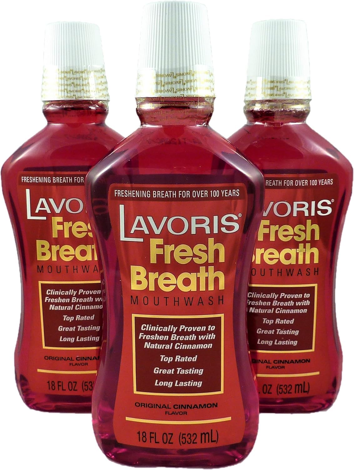Lavoris botella frontal pack tres unidades, solución económica y fresca