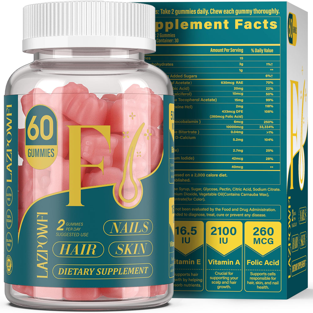 Lazpowfi envase frontal mostrando gominolas y beneficios visibles