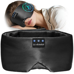 LC-dolida mascarilla frontal que muestra bloqueo total de luz y diseño cómodo