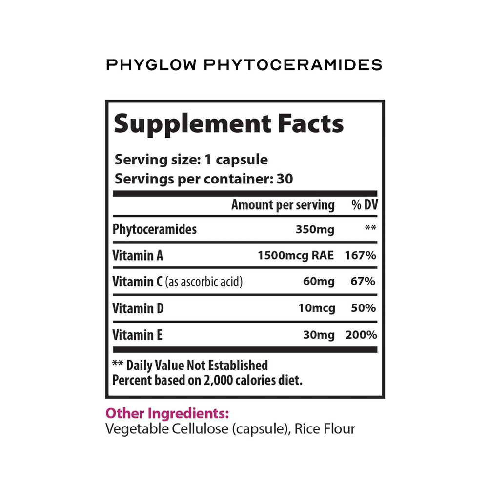 Presentación de 30 cápsulas para rutina de belleza