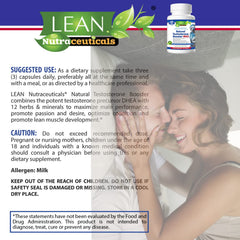 LEAN Nutraceuticals bote junto a una regla para mostrar tamaño y conveniencia de 90 cápsulas