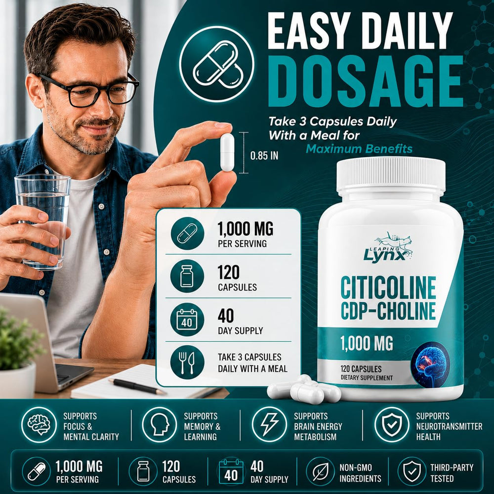 Leaping Lynx etiqueta nutricional clara con información de CDP colina