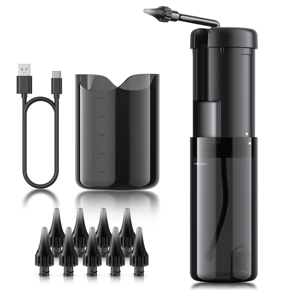 Lebbtl vista frontal del irrigador auricular, diseño ergonómico y fácil manejo