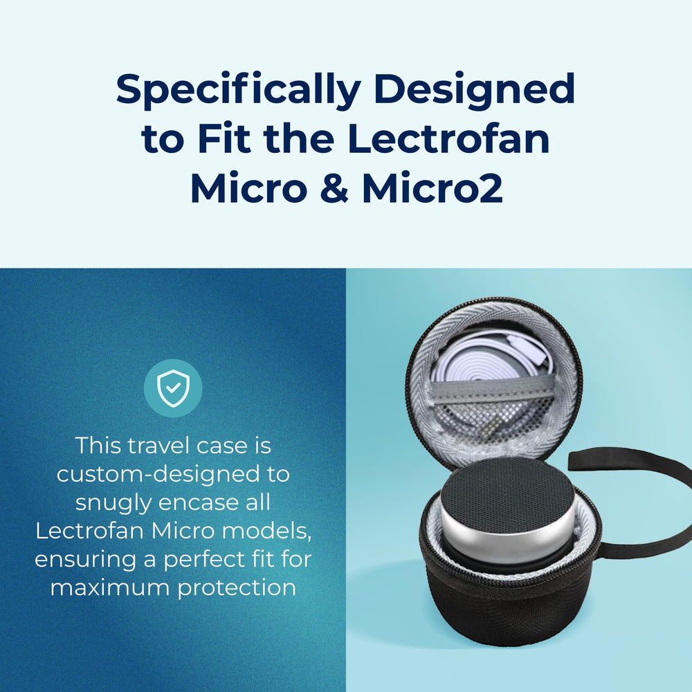 Adaptive Sound Technologies LectroFan Micro2 en funda protectora organizada, protección y portabilidad