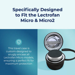 Adaptive Sound Technologies LectroFan Micro2 en funda protectora organizada, protección y portabilidad