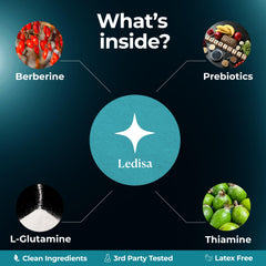 Ledisa empaque y etiqueta con ingredientes y garantía de calidad