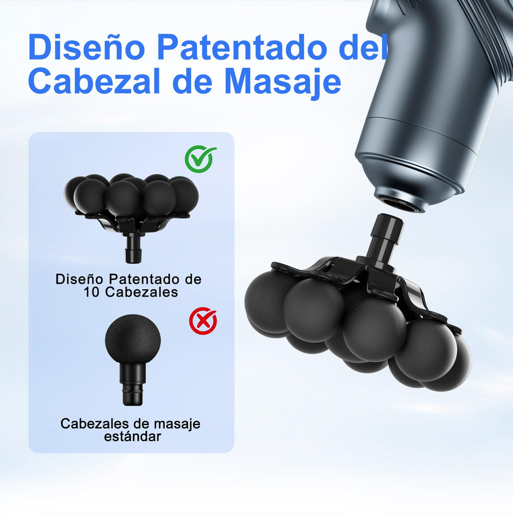 LEERCON detalle del cabezal tipo panal mostrando las diez esferas para cobertura amplia