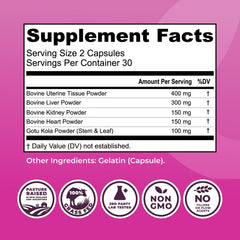 Left Coast Performance ingredientes de órganos enfocados para nutrición femenina