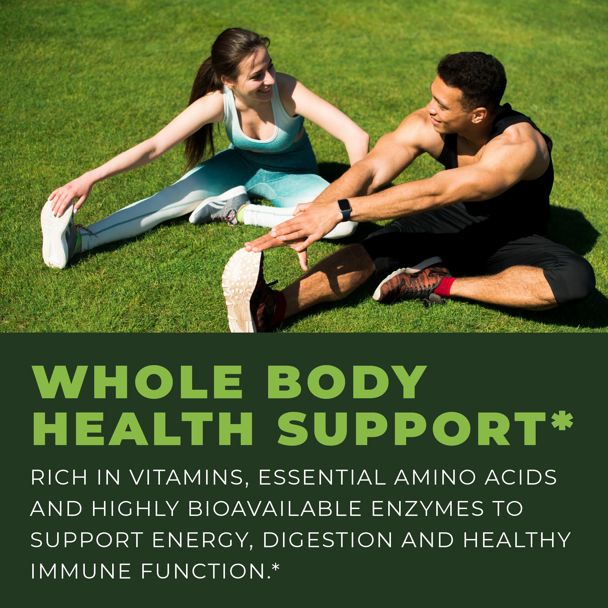 Left Coast Performance materias primas en pastura, mostrando origen grass-fed confiable