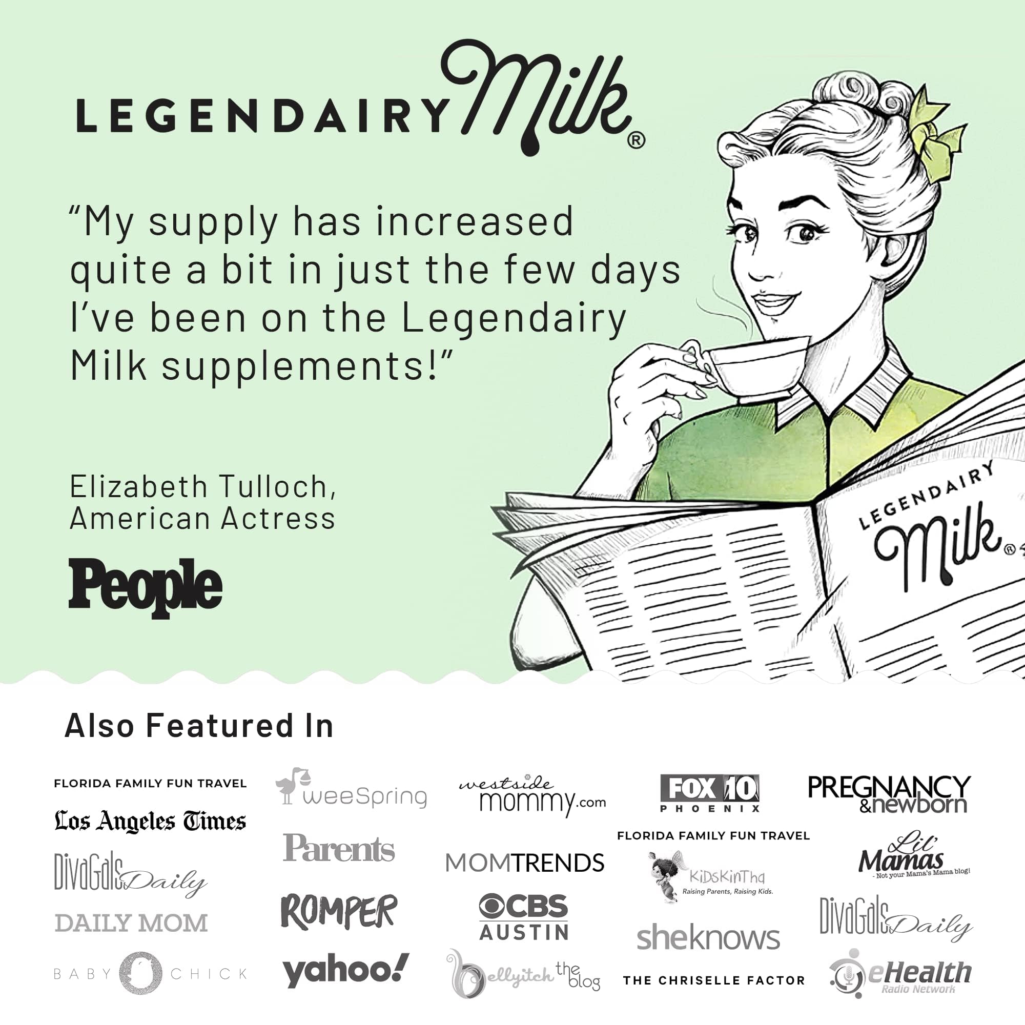Legendairy Milk producto integrado en rutina diaria de madre lactante