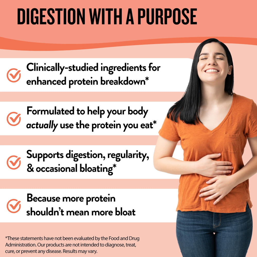 Legendairy Milk etiqueta con lista de ingredientes y beneficios digestivos