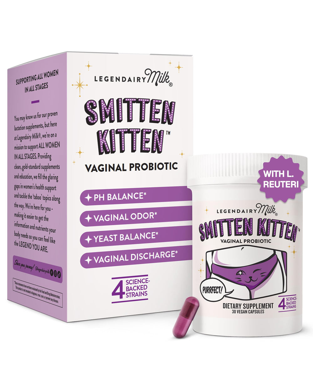 Legendairy Milk empaque frontal del producto mostrando la marca y beneficio