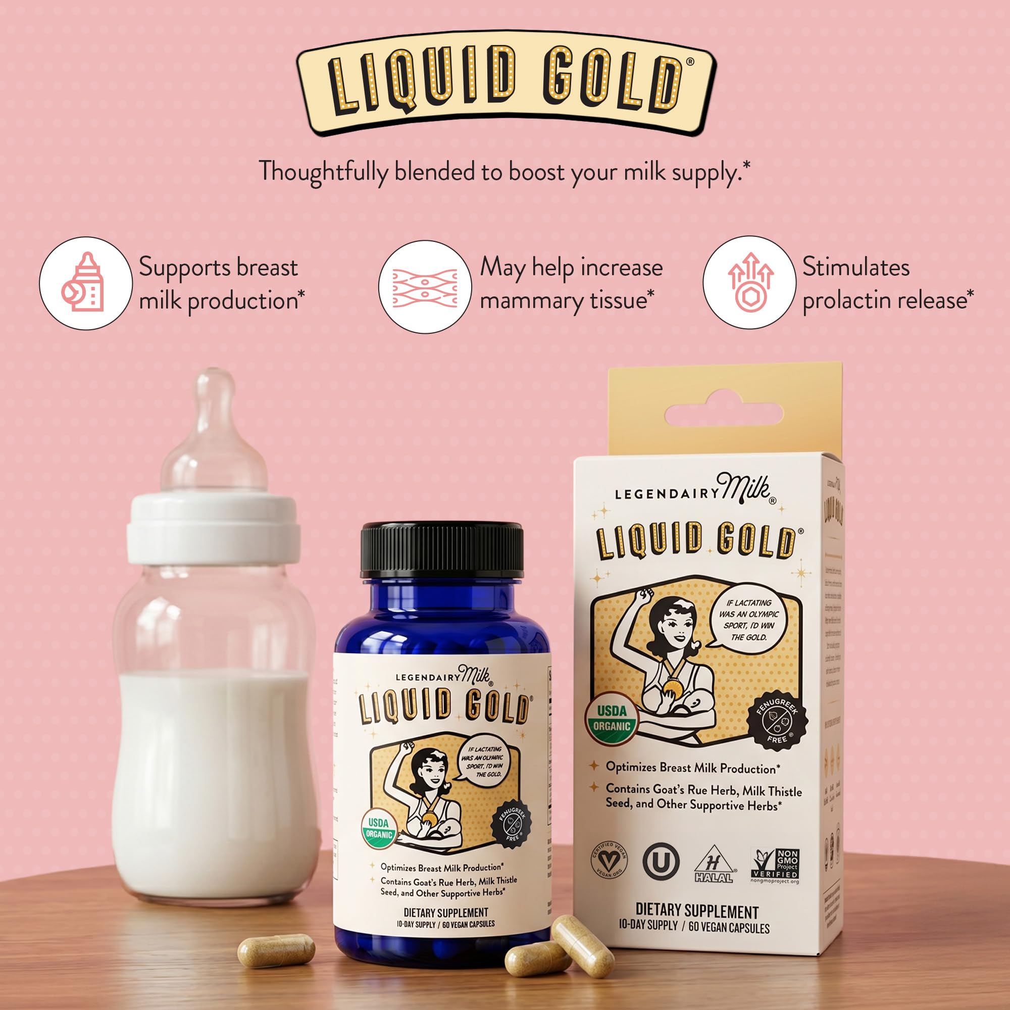 Legendairy Milk ingredientes en polvo orgánico destacan transparencia y pureza