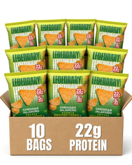 Legendary Foods empaque frontal mostrando sabor y beneficio proteico