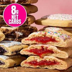 Legendary Foods pastelito fresa detalle del glaseado mostrando acabado apetitoso