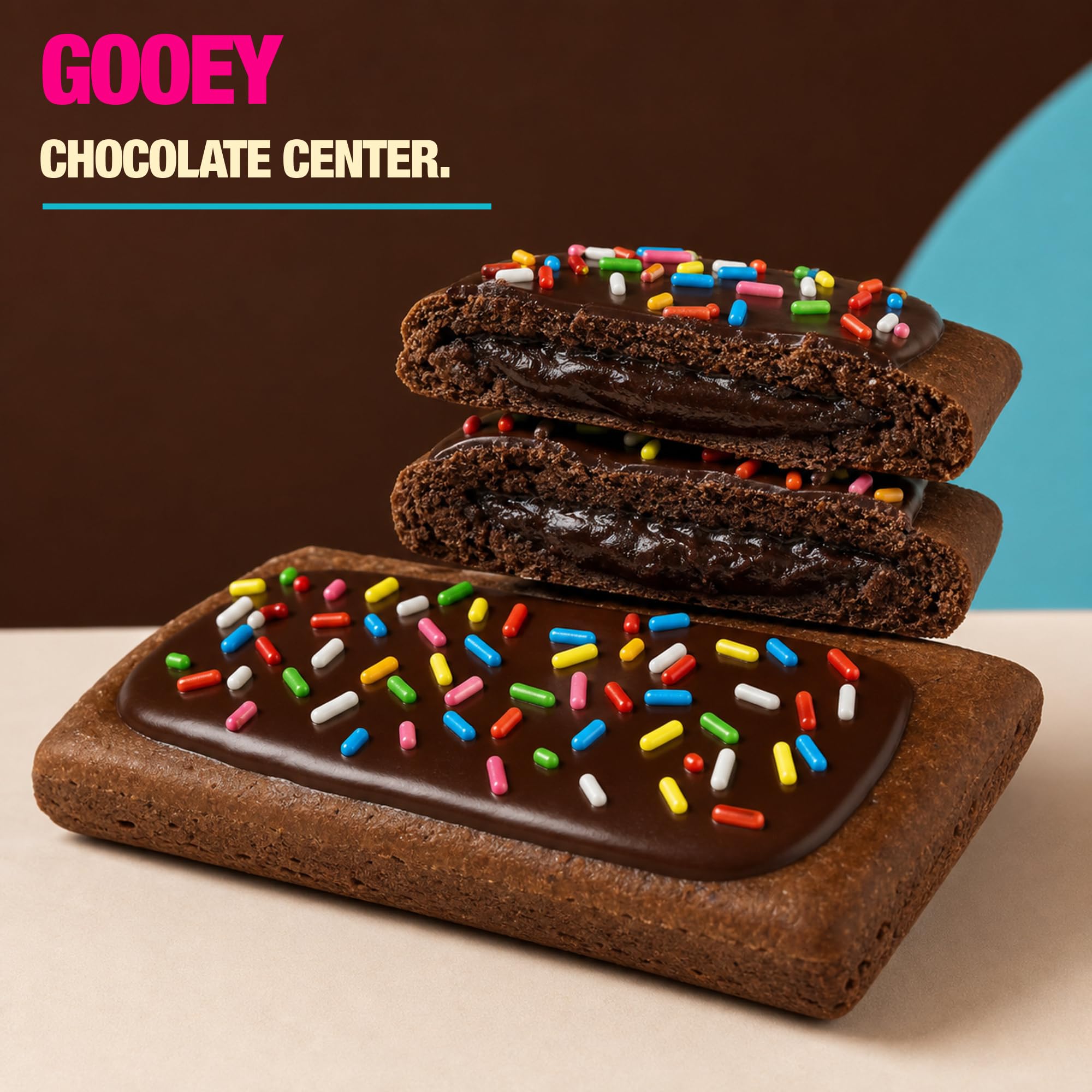 Legendary Foods porción abierta mostrando capa de chocolate y satisfacción